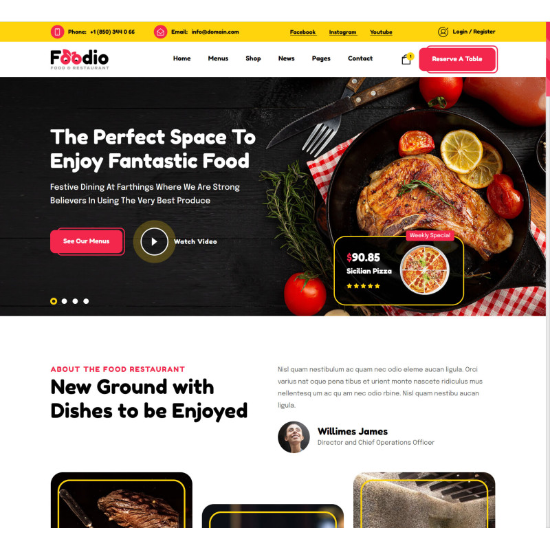 Food & Restaurant Website Solution