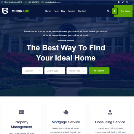 Real estate agency website solution based on map search